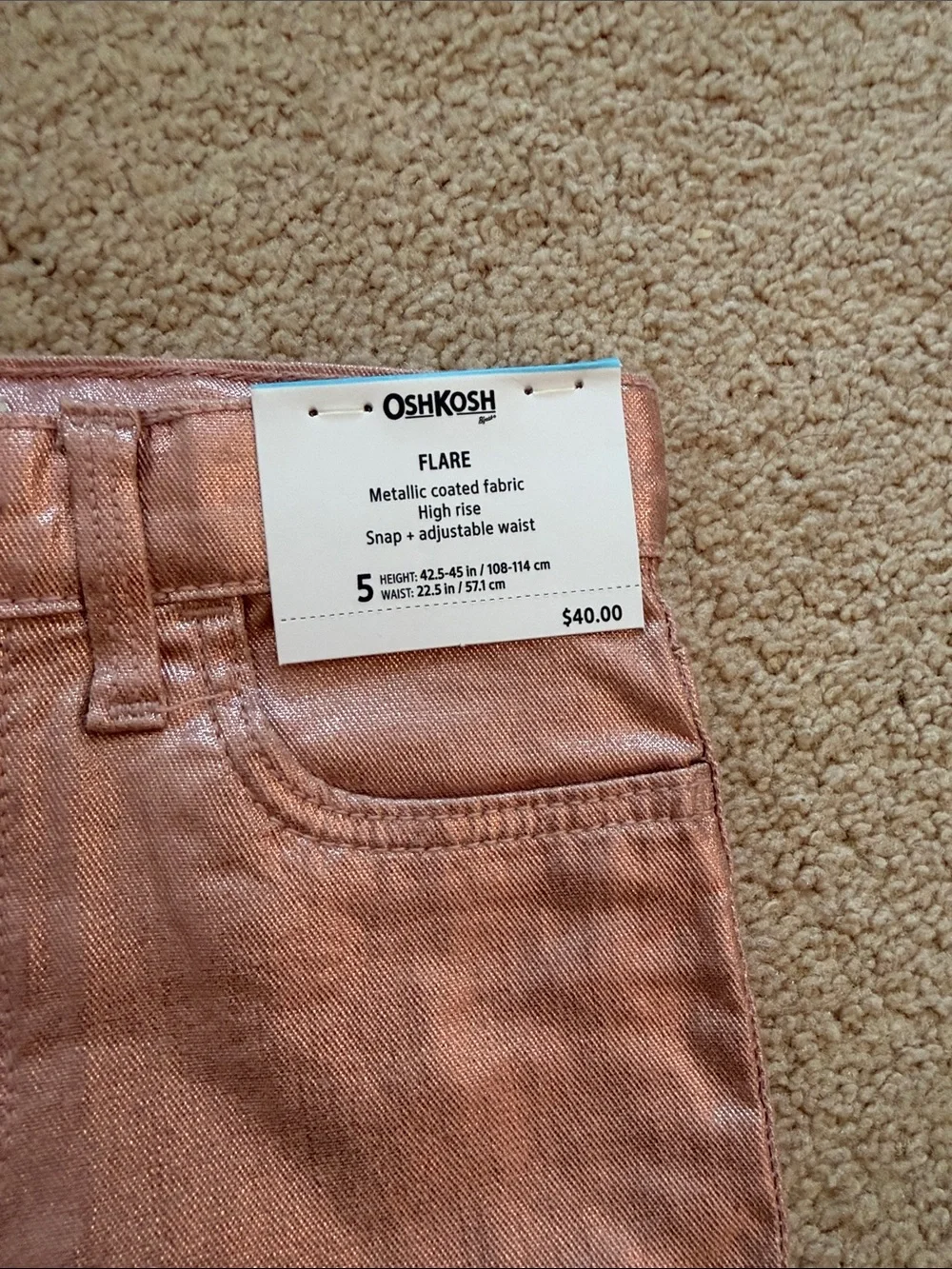 OshKosh B'gosh Rose Metallic Flare Jeans